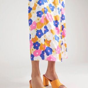 Monki floral print midi skirt